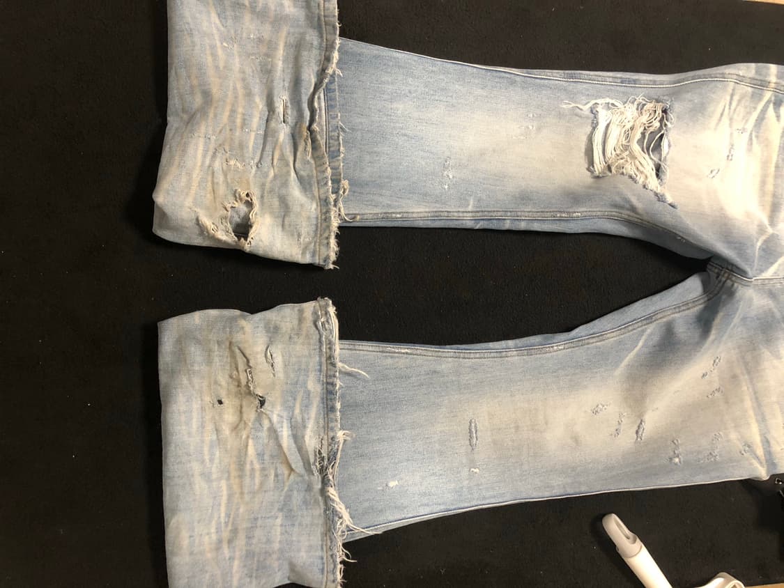 언더마이카 블루 워싱 플레어진 0size 상품이미지2