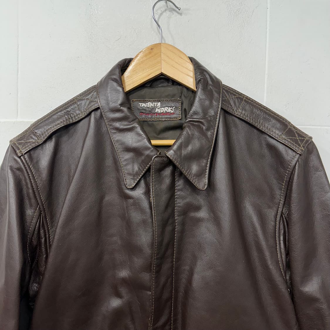 일본 Twnty works A-2 플라이트 가죽자켓 상품이미지2