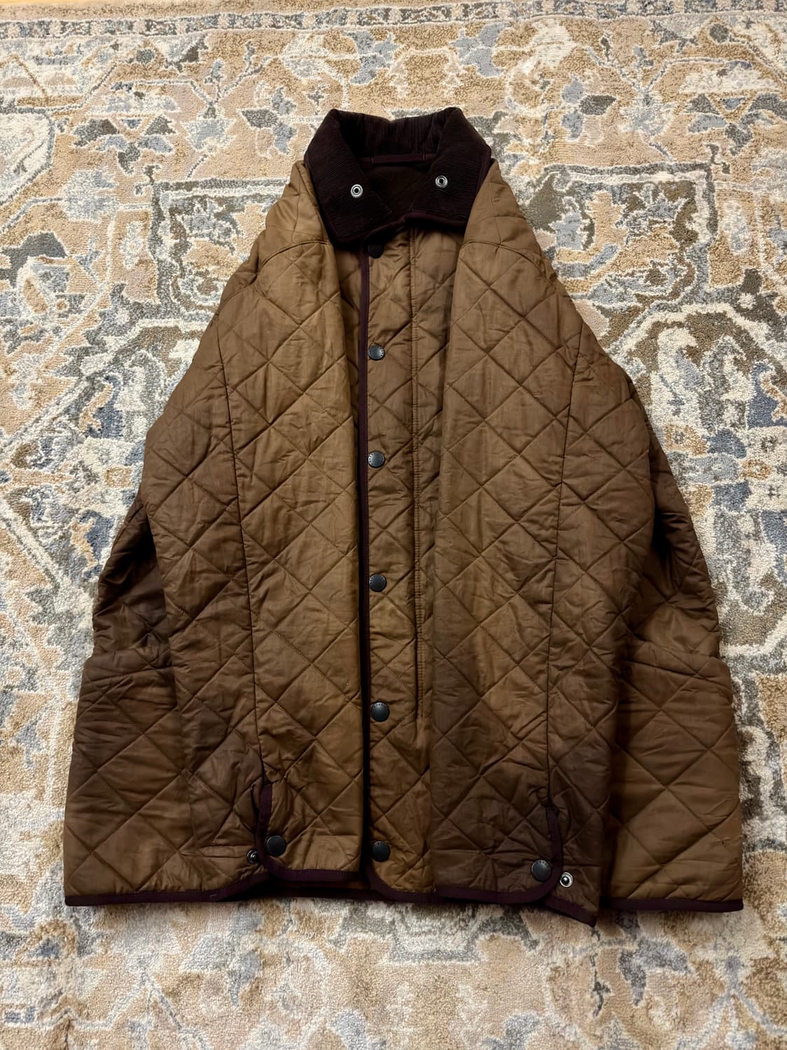 [바버] 90s 빈티지 D212 듀라코튼 폴라퀼트 자켓 (XL/오버핏) 상품이미지4