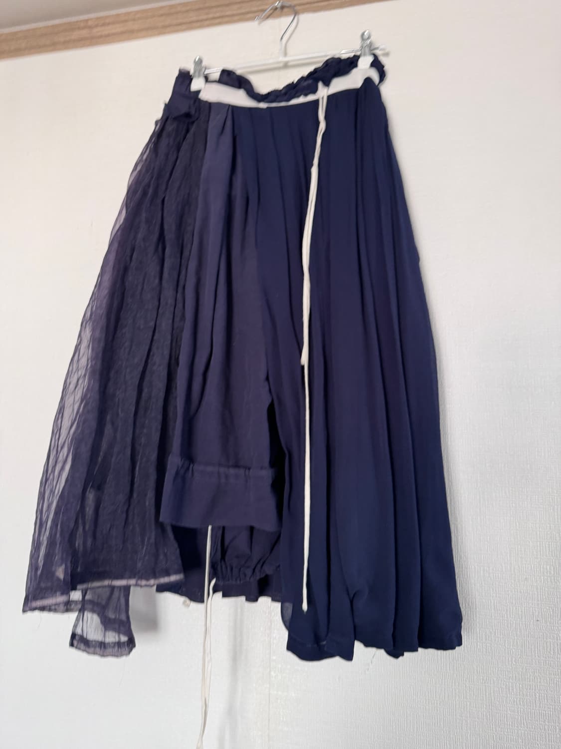 꼼데가르송 네이비 언발 레이어드 스커트 상품이미지3