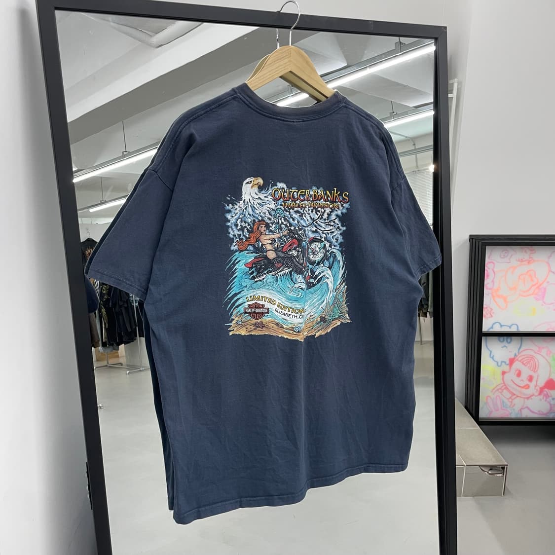 할리데이비슨 00s 트라이벌 하드 페이딩 빈티지 반팔 티셔츠 상품이미지6