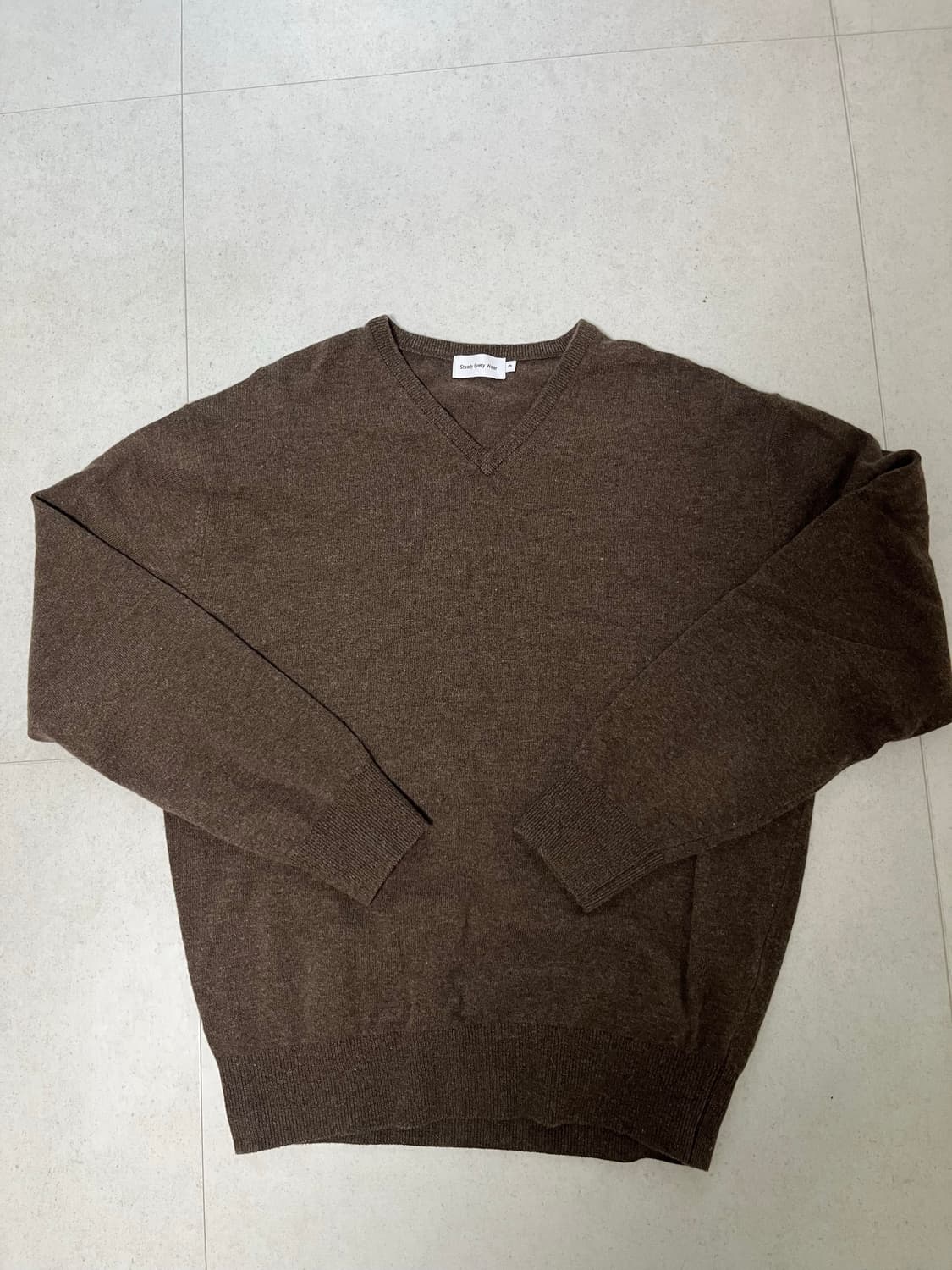 [3] 스테디에브리웨어 / 스탠다드 울 브이넥 니트 / 브라운 상품이미지4