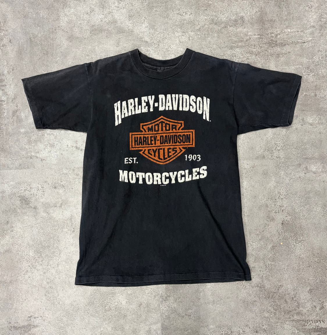 90s 할리데이비슨 프레임 로고 반팔 티셔츠 상품이미지1