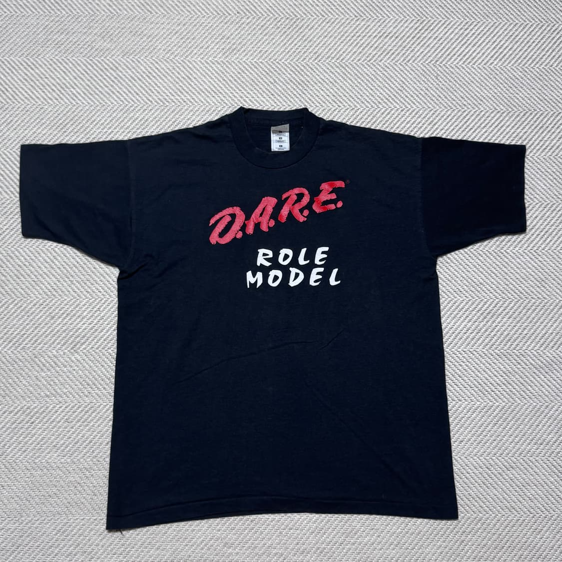 (XL) 90s 빈티지 DARE 블랙 티셔츠 후룻 3 상품이미지1