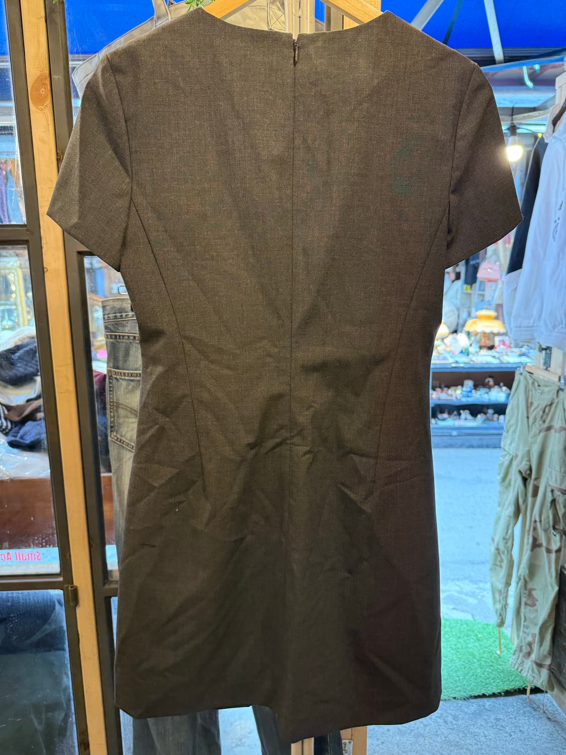 띠어리 그레이 반팔 원피스 상품이미지4