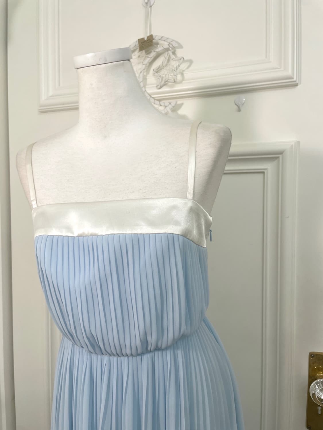 sky blue pleats satin point opc(size-7) 상품이미지7