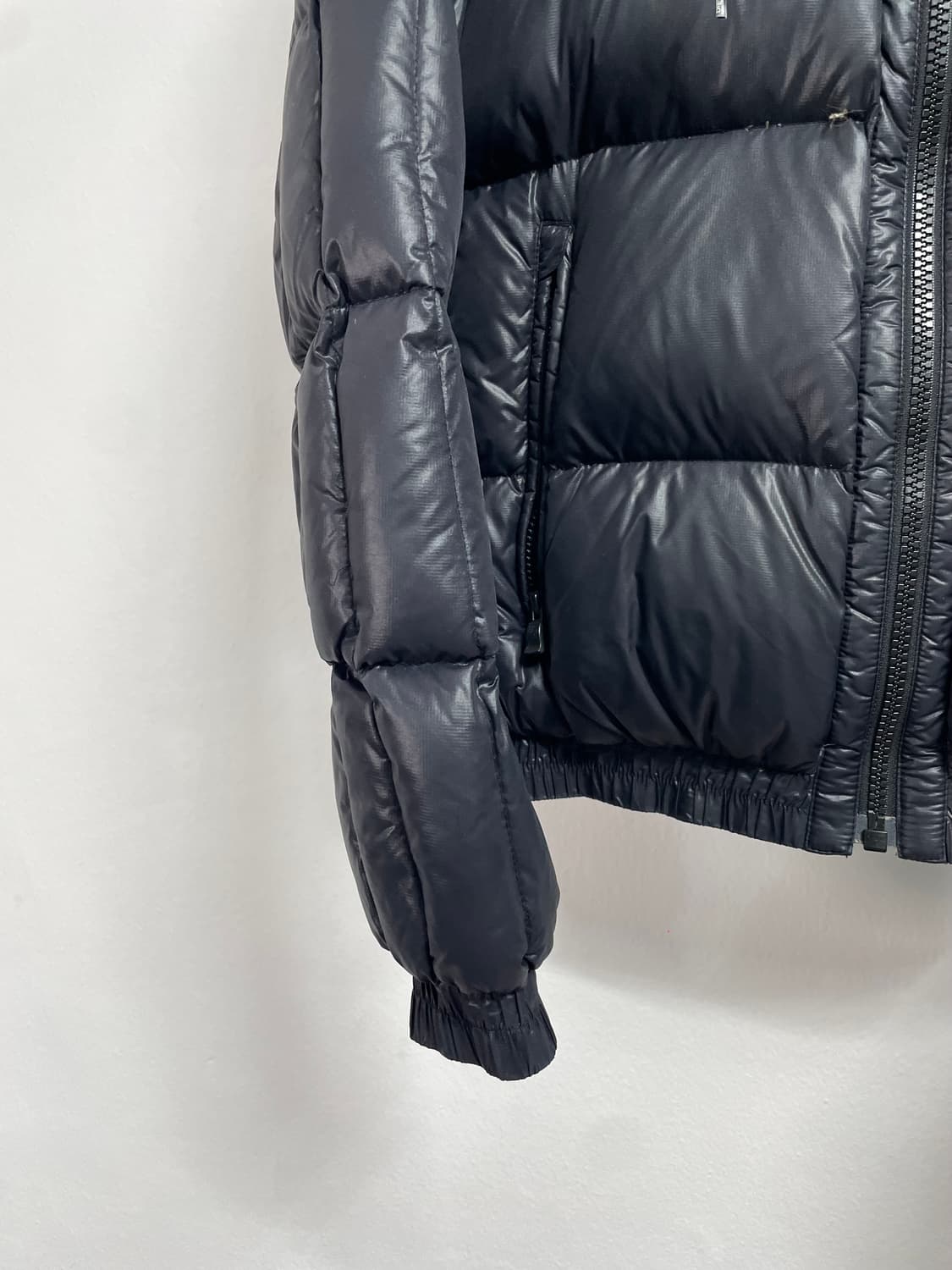 00s 디젤 블랙 후디드 숏 다운패딩 (on.162)   상품이미지4