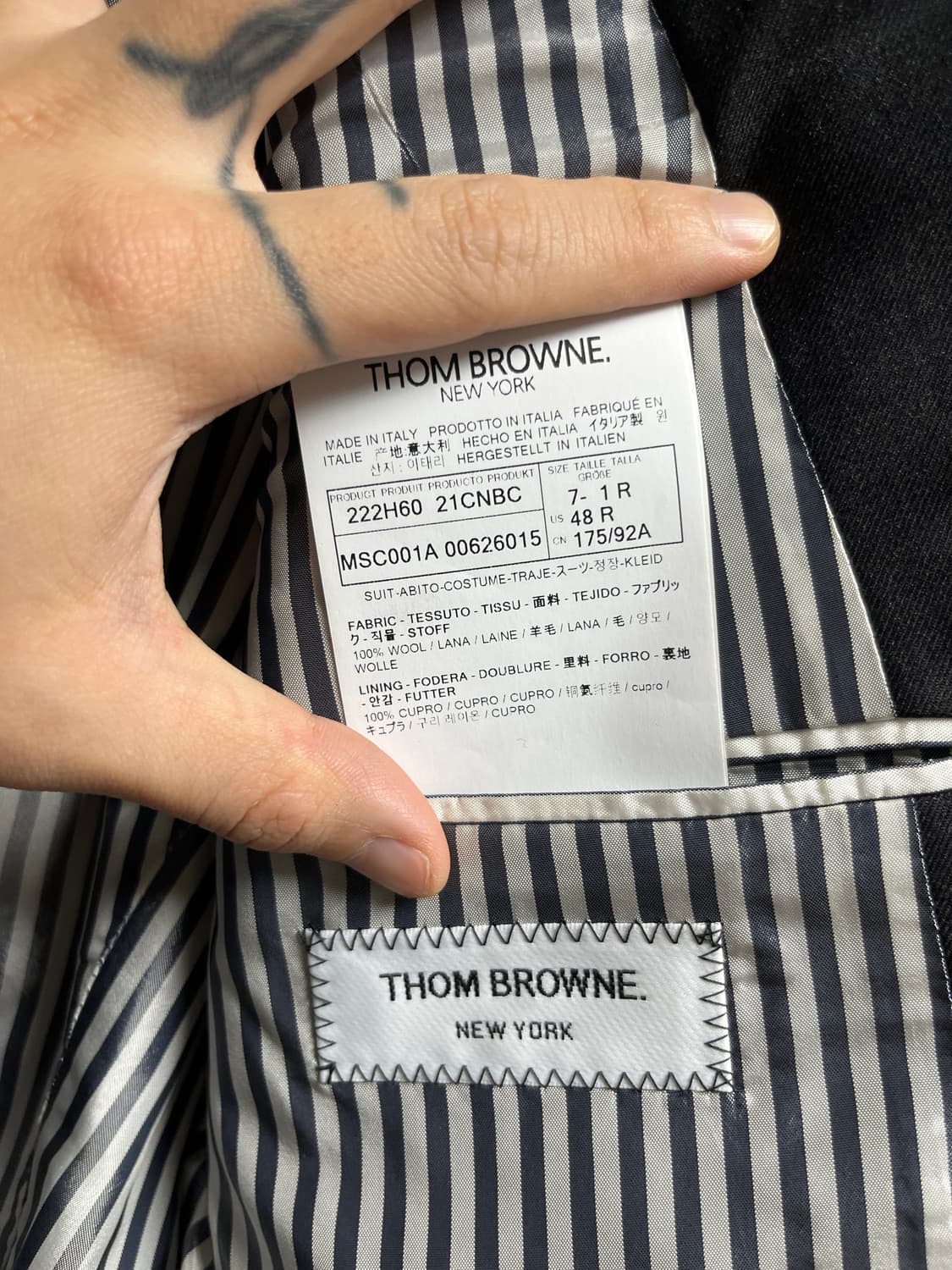 톰브라운 수트 차콜 상품이미지4
