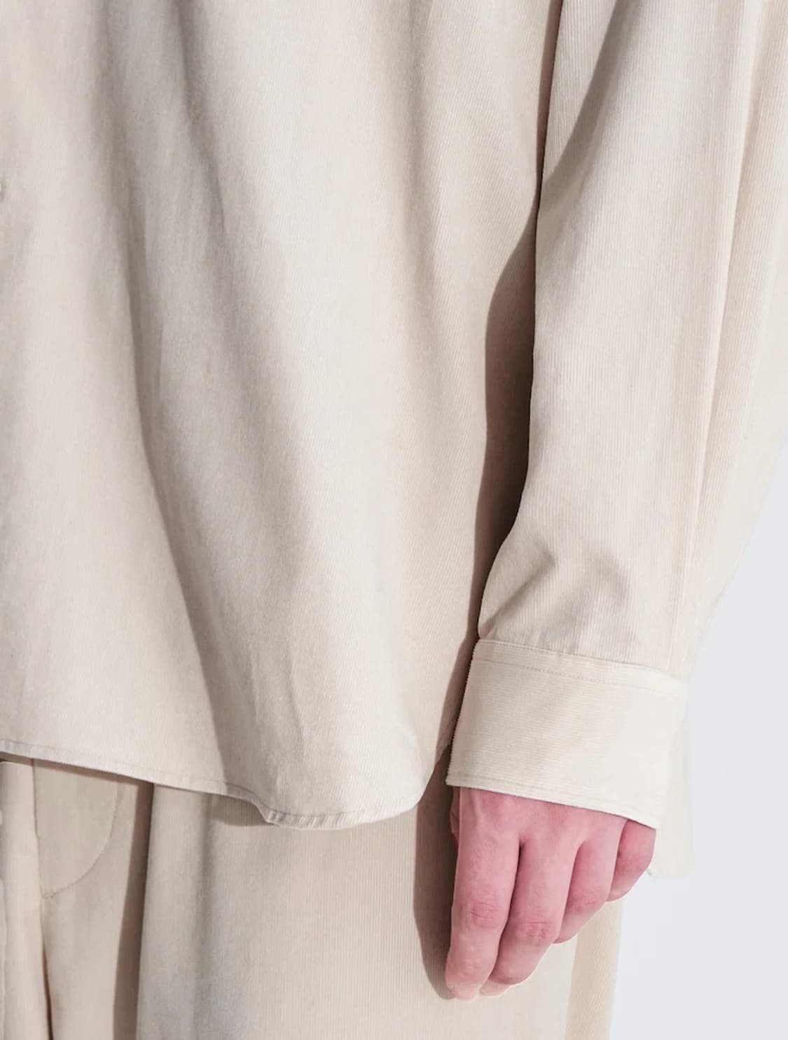 오라리 셔츠 코듀로이 베이지 상품이미지4