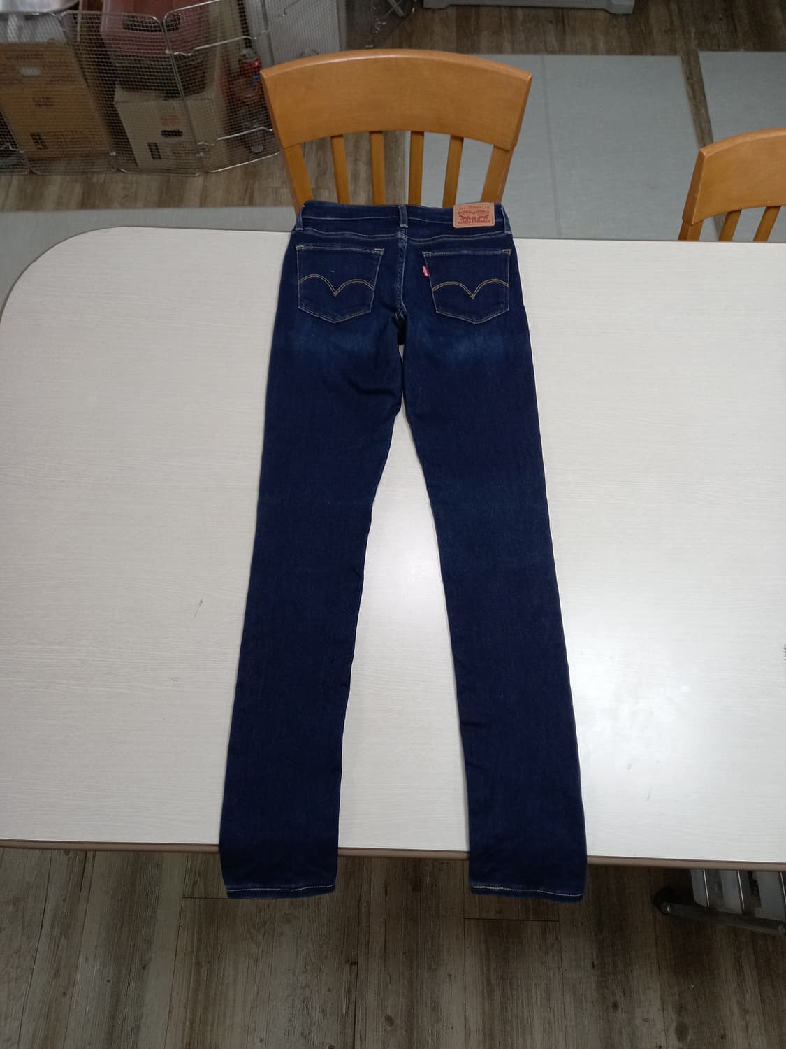 25 리바이스711 약기모 워싱 부드러운 스판스키니 진청 25-299 상품이미지2