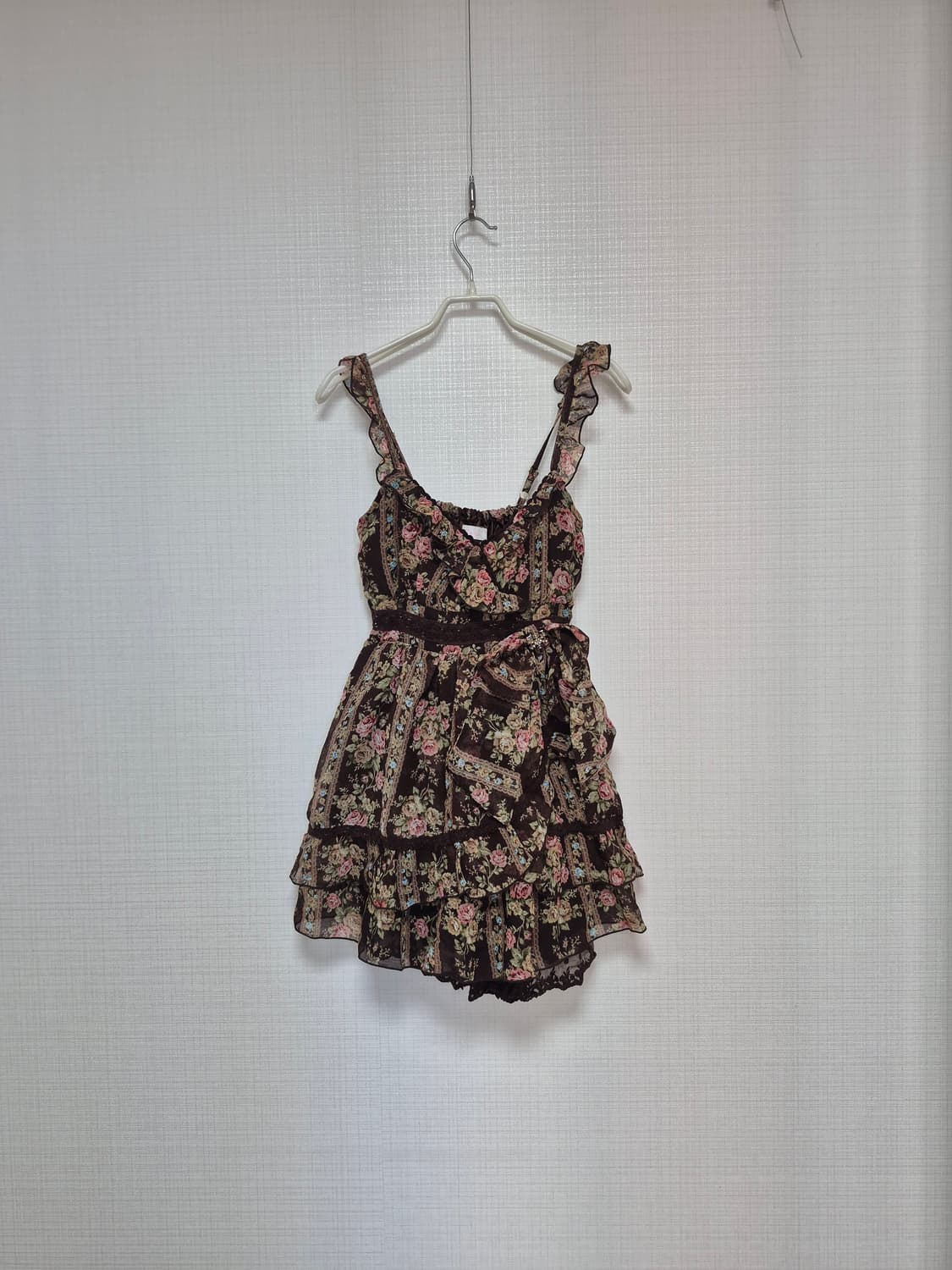 리즈리사 라떼갸루 히메카지 쵸코 플로럴 큐롯원피스 상품이미지1