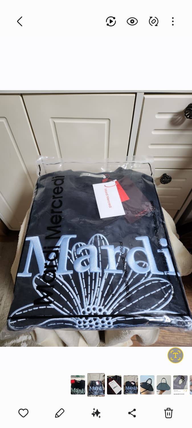 (새상품) 마르디메크르디 자수 맨투맨 블랙 상품이미지2