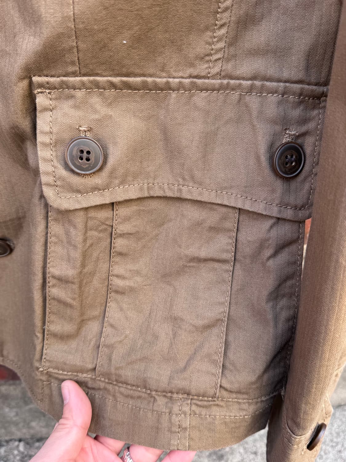 타케오 키쿠치 밀리터리 브라운 자켓  상품이미지5