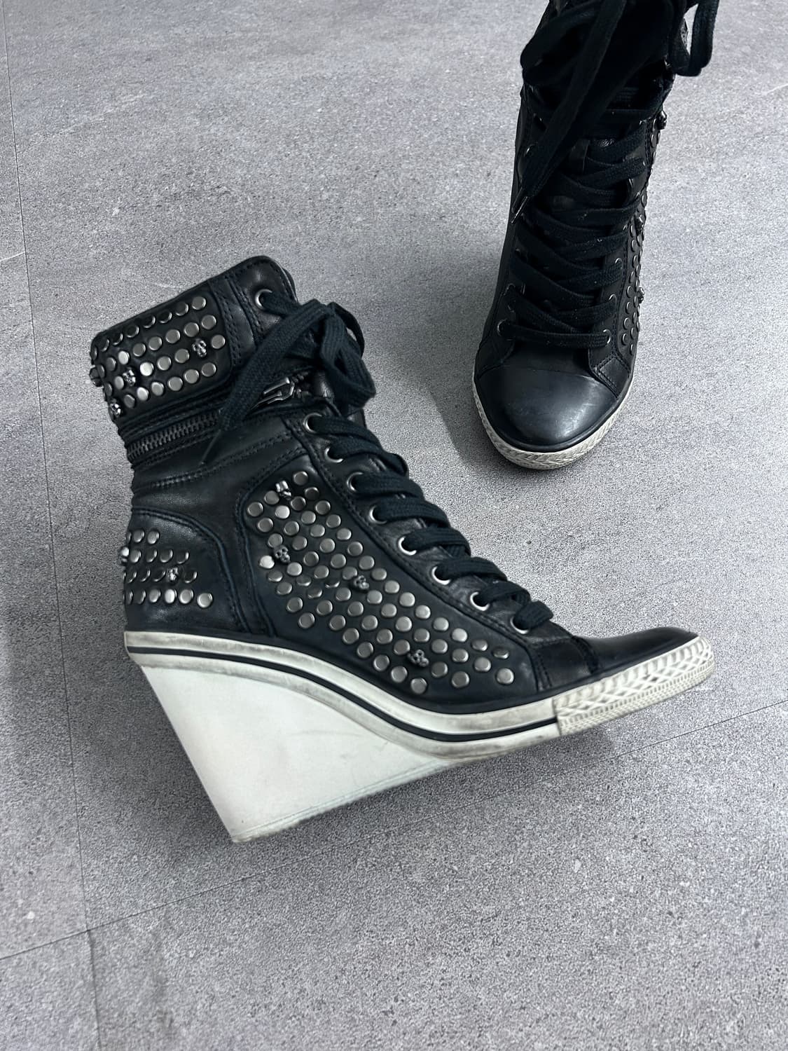 Ash 아쉬 스터드 웨지 힐 하이 스니커즈 상품이미지2