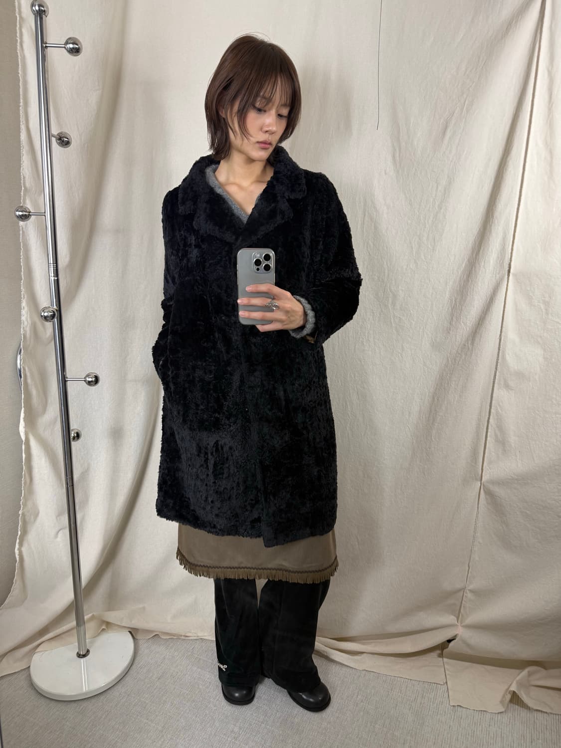 Doclasse 페이크 퍼 롱 코트 상품이미지1