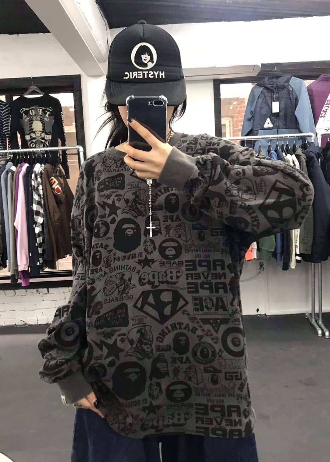 베이프 OG 그레이 롱슬리브 상품이미지3