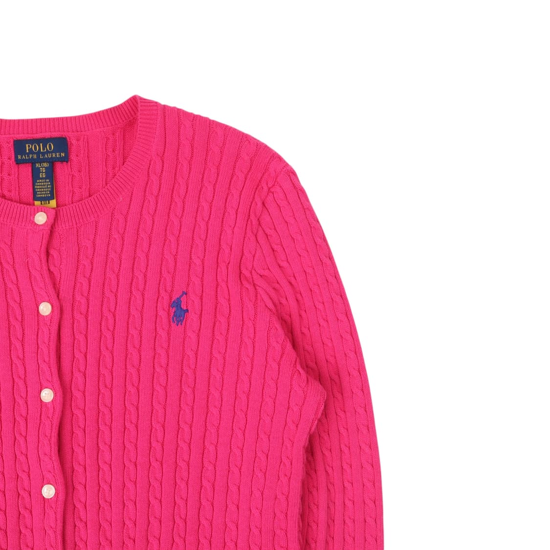 폴로 랄프로렌 핑크 케이블 니트 가디건 상품이미지3