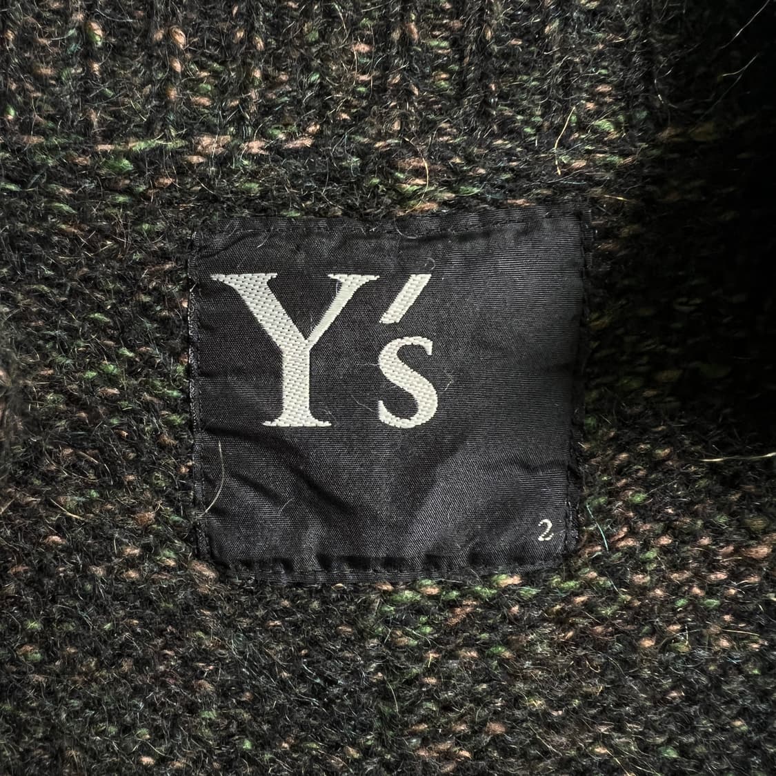 Y's 요지야마모토 카키 모헤어 오픈 롱 가디건 상품이미지3