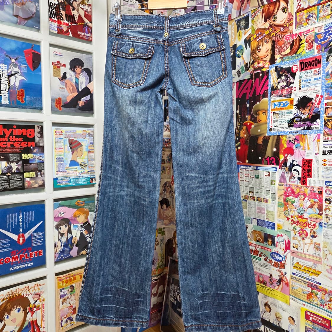 빈티지 백 포켓 스티치 데님 부츠컷 팬츠 상품이미지5
