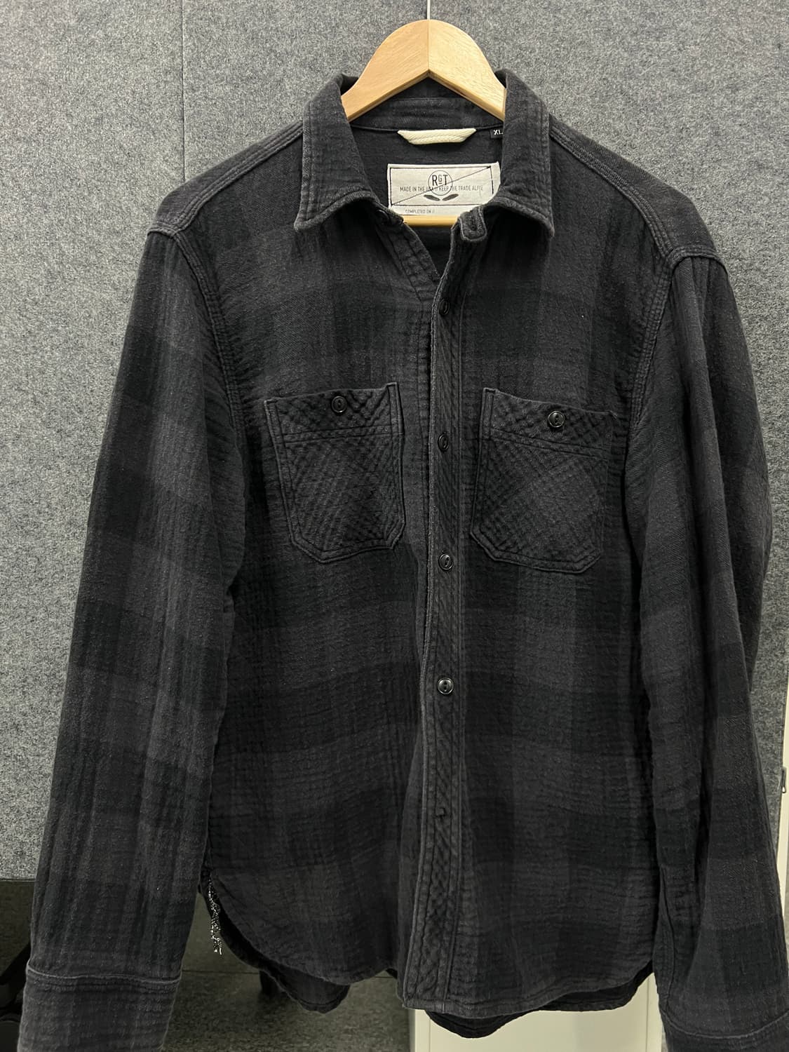 RGT 로그 테리토리 남성 체크 셔츠 XL 상품이미지1