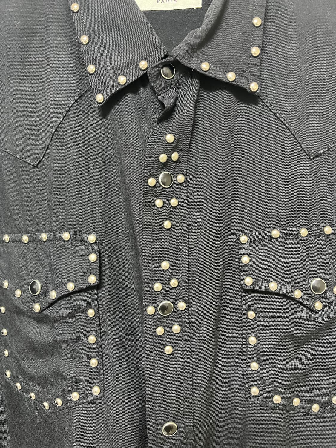생로랑 / 스터드 웨스턴 셔츠 / 블랙 / 사이즈 L 상품이미지6