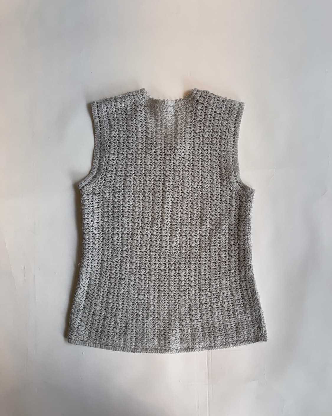 Gray Crochet Shell Top  상품이미지3