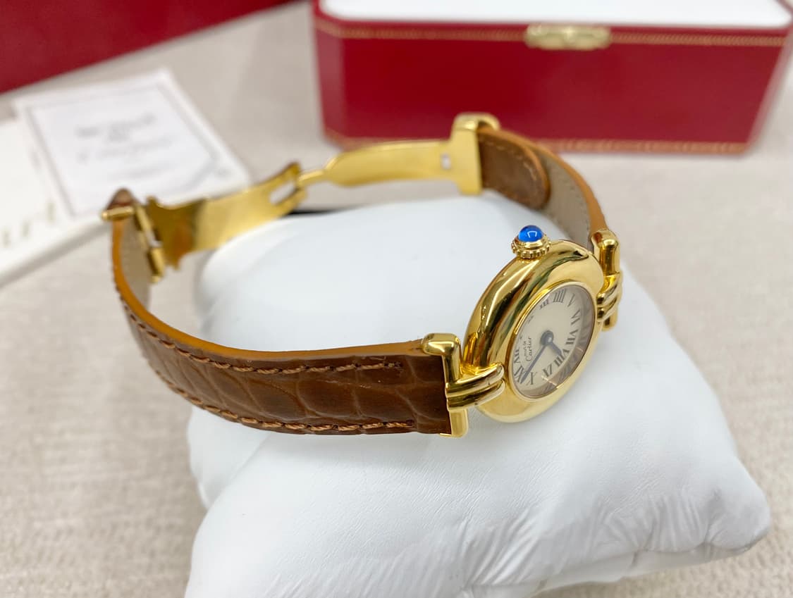 까르띠에 머스트 꼴리제드 24mm 쿼츠 여성용 금장 실버 상품이미지5