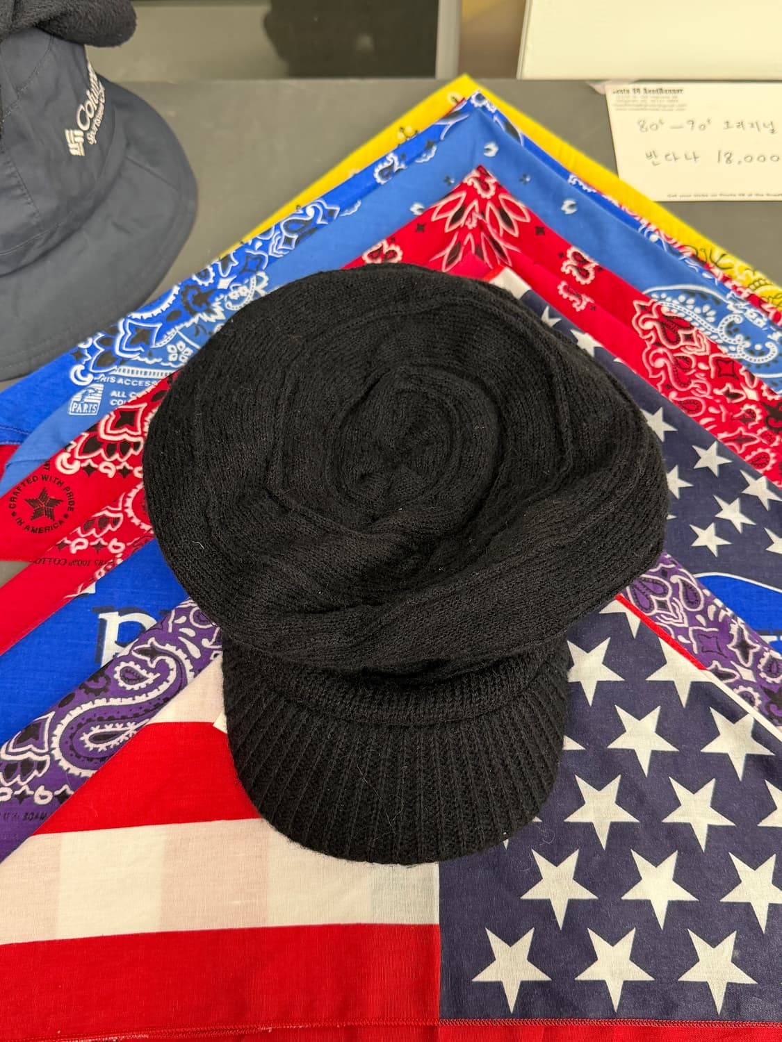 일본빈티지 주름 니트 캡모자 상품이미지3