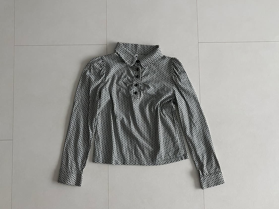 apple dot collar top 상품이미지9