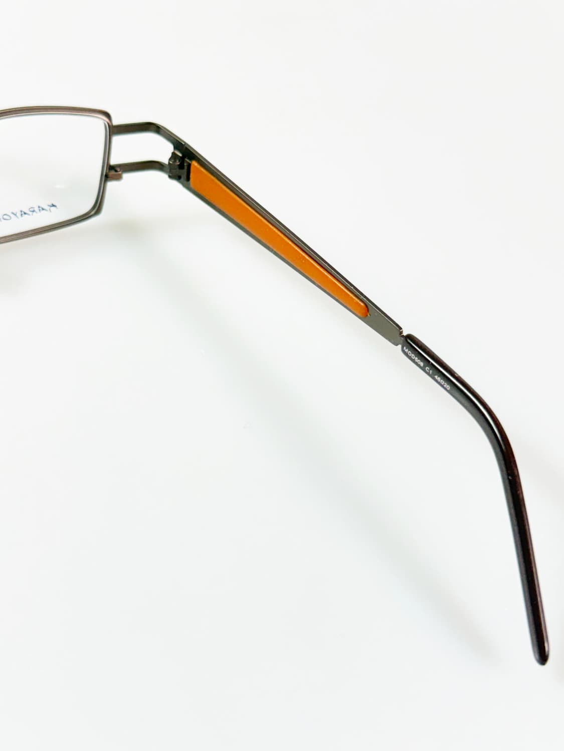 90s KARAYOKKO 슬림 스퀘어 메탈 빈티지 안경 상품이미지6