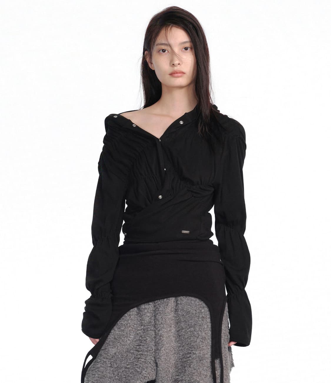 CERRIC 셔링 가디건 상품이미지2