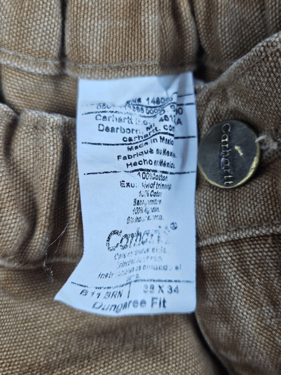 칼하트 밴딩 커스텀 캔버스 카펜터 워크 팬츠 (38X34) / 10324 상품이미지7