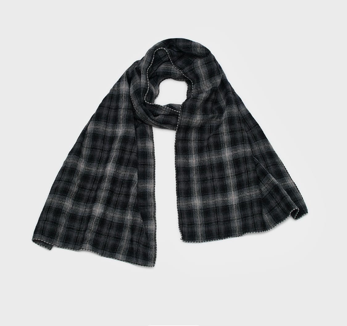 (구매) 벨리에 시티 그리드 머플러-그레이 체크 상품이미지1