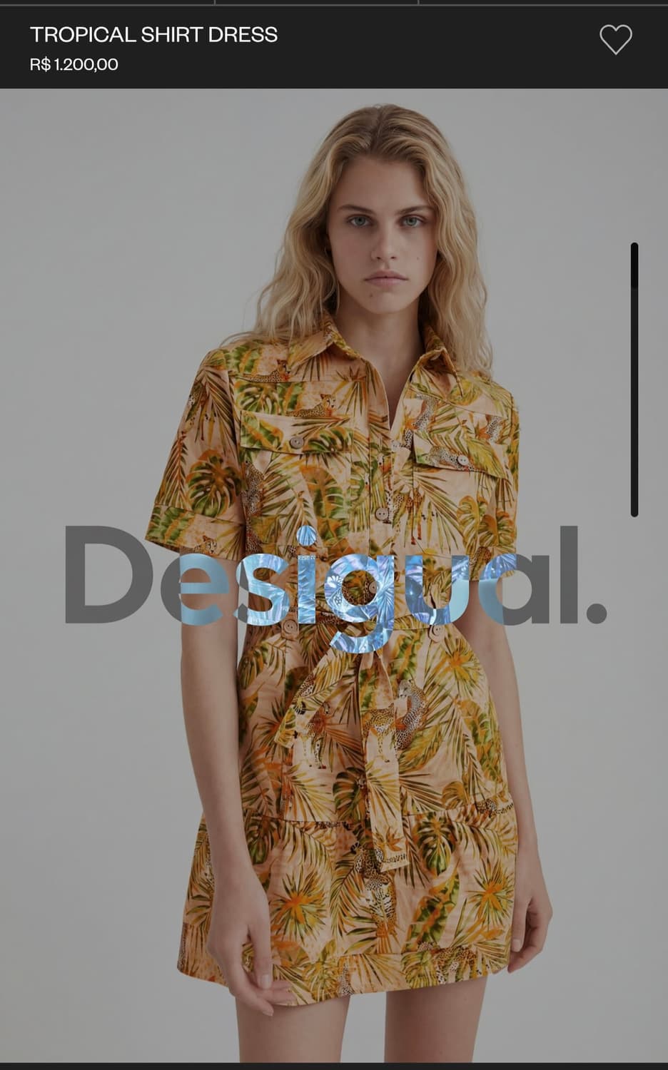[Desigual] 데시구알 정글 레오파드 & 트로피컬 카고 미니 원피스 상품이미지8