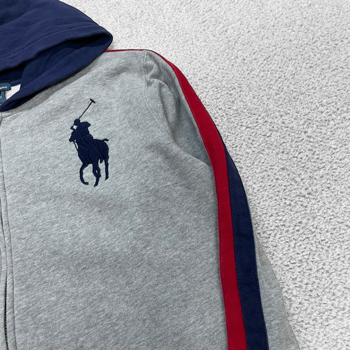폴로 랄프로렌 빅 포니 사이드라인 후드집업 그레이 상품이미지4