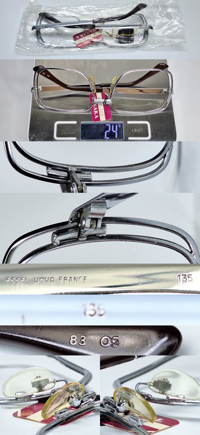 80s 프랑스제 빈티지 데드스톡/SPM 선플래티늄 HOYA 안경테 상품이미지8