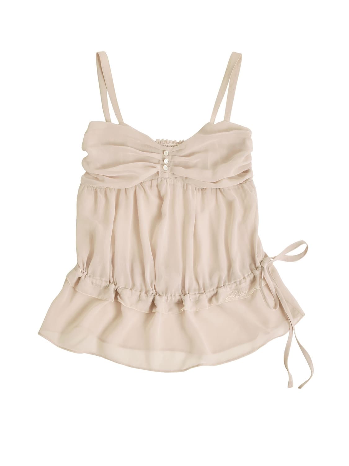 HETIT Sheer Shirring Top (Ivory) m 상품이미지2