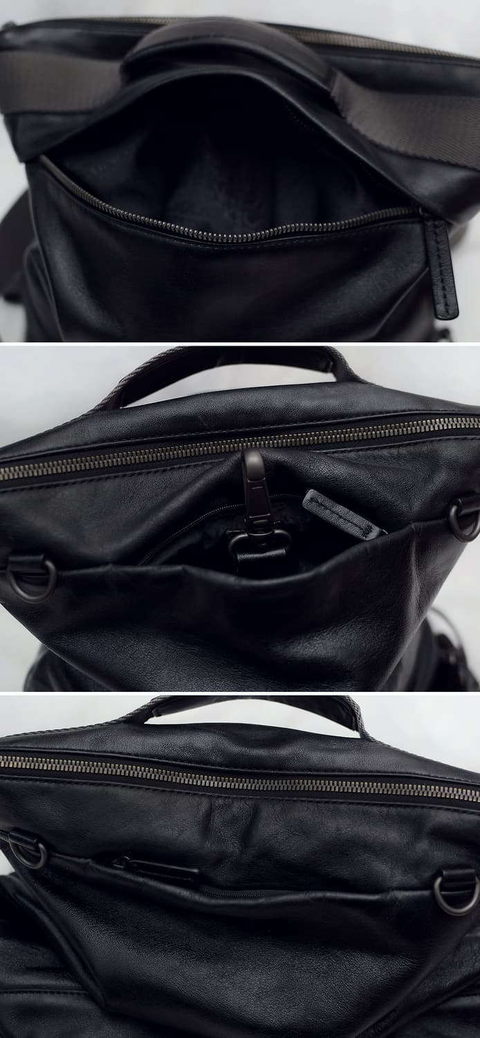 만다리나덕 이태리 복스레더 탑핸들 멀티웨이 스퀘어 백팩 상품이미지4