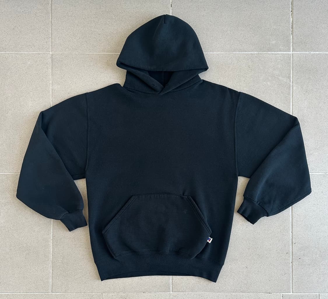 90s 빈티지 러셀 후드 블랙 M USA 상품이미지1