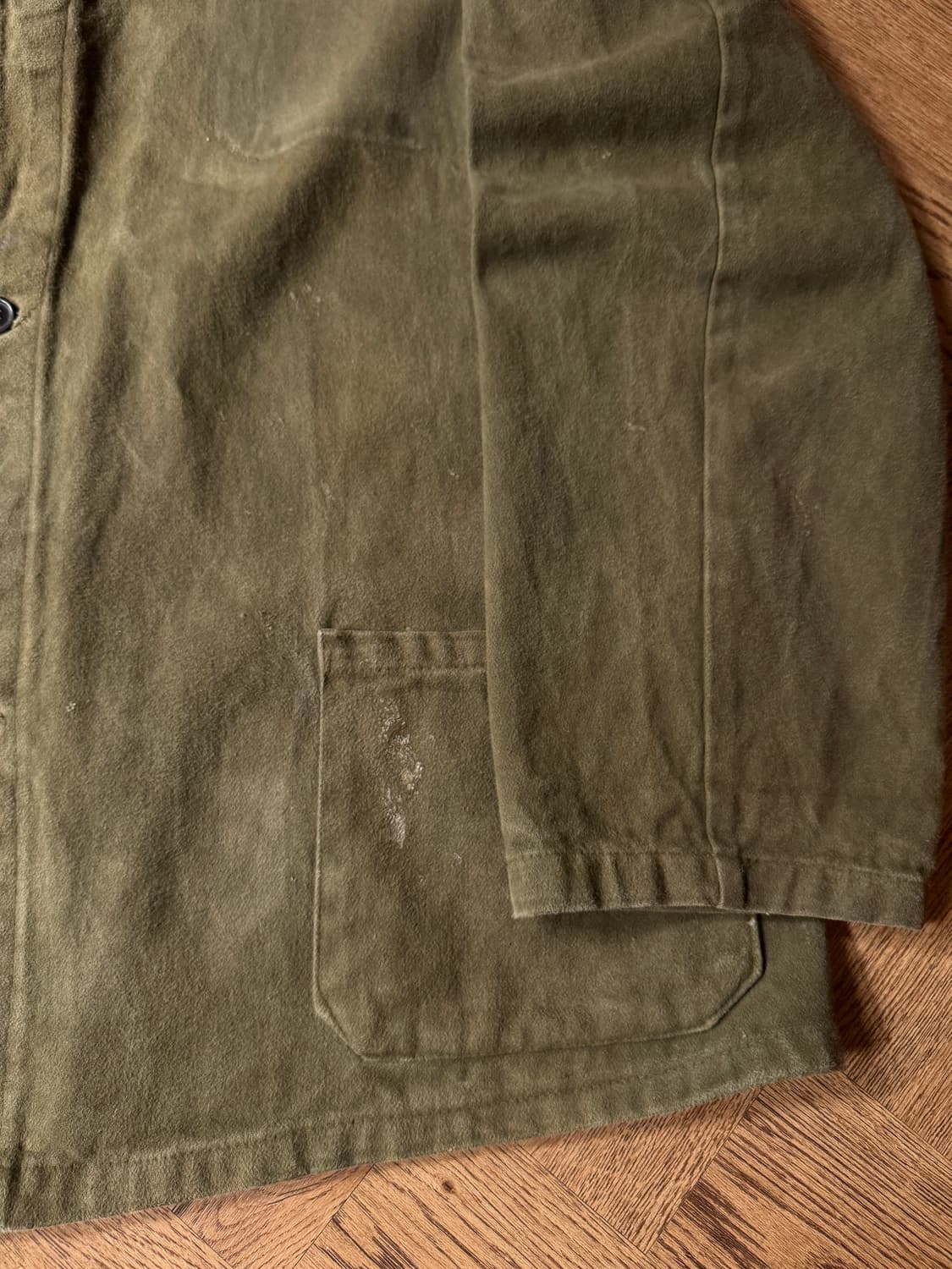 [2XL]90's 빈티지 페이딩 몰스킨 베드포드 타입 프렌치 워크 자켓 상품이미지6