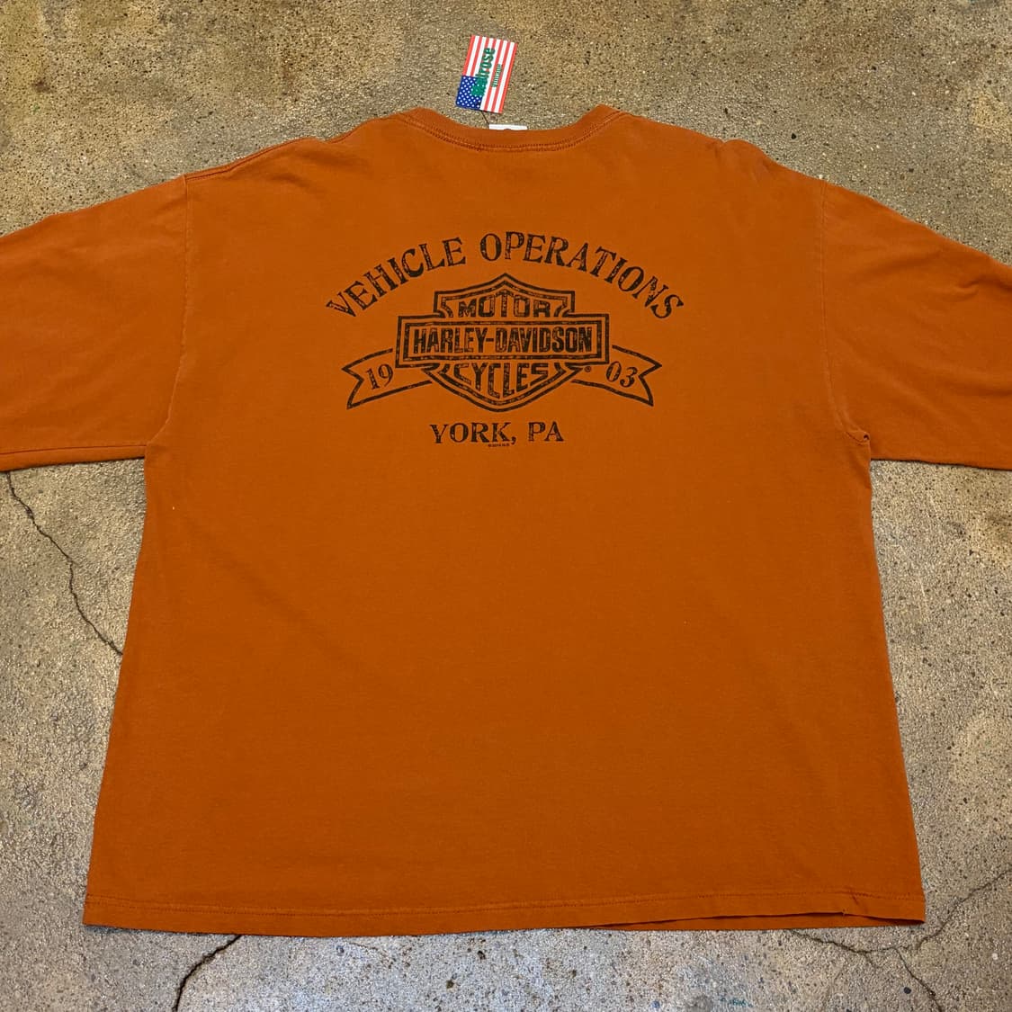 레어 10s 미국 빈티지 할리데이비슨 이글 롱슬리브 긴팔티 상품이미지8