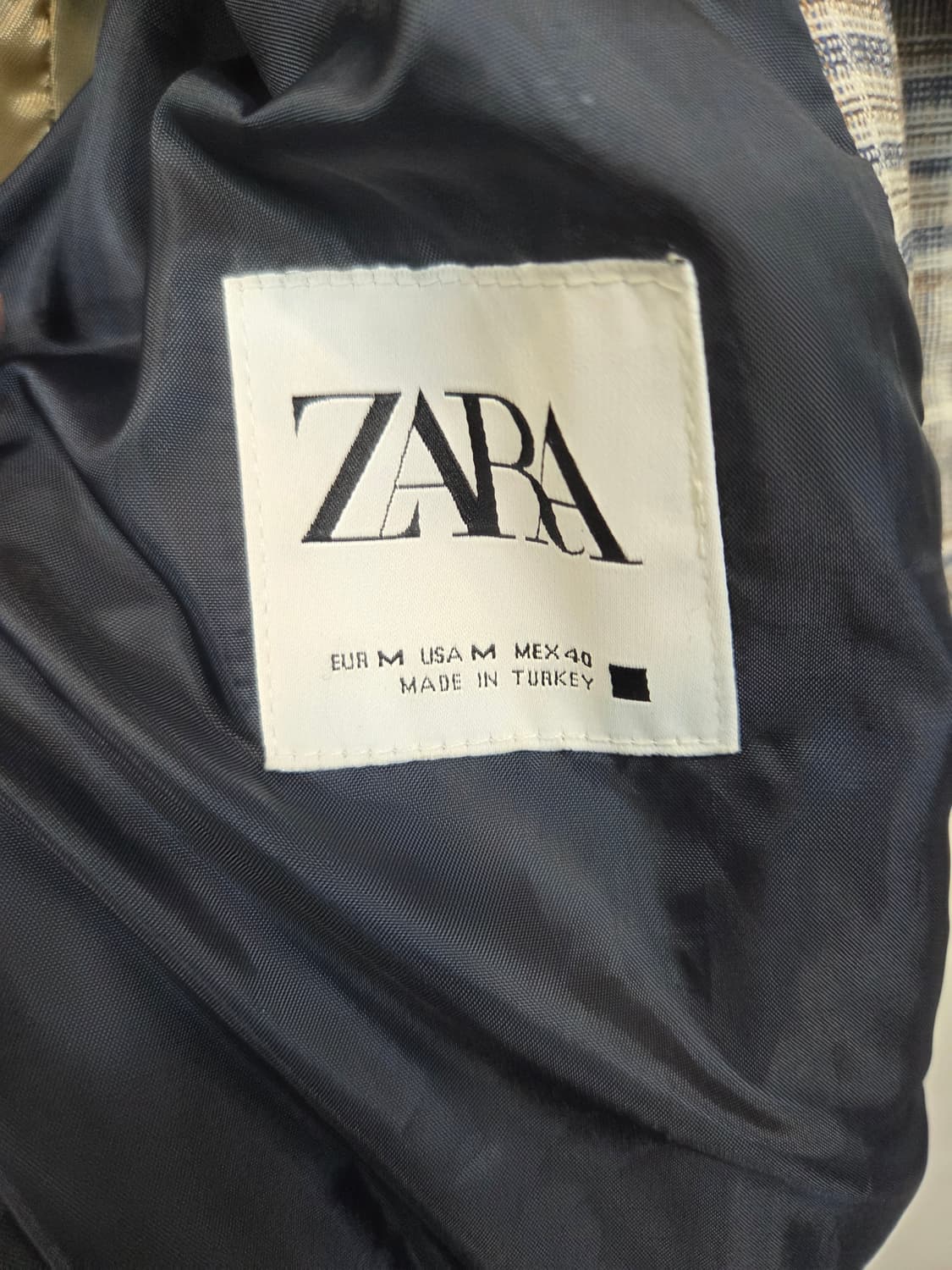 자라 체크 해링턴 자켓 m 상품이미지3