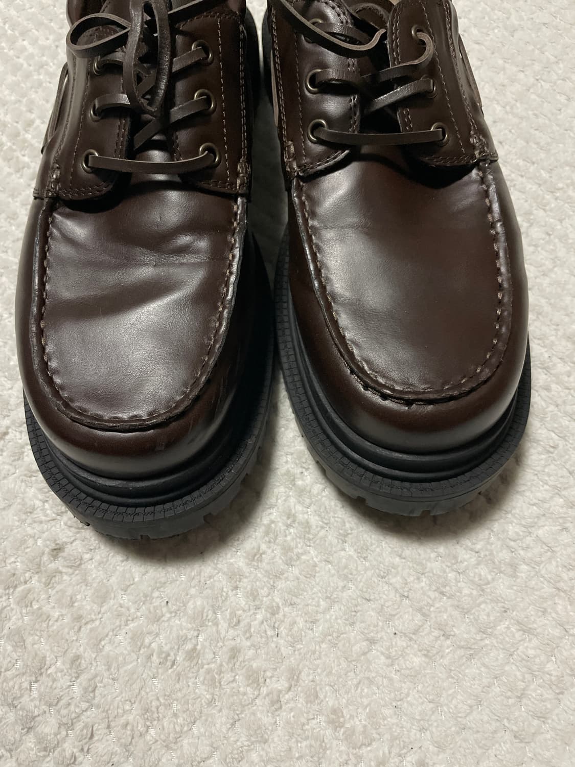 GU X 언더커버 콜라보 데크 슈즈 브라운 상품이미지4