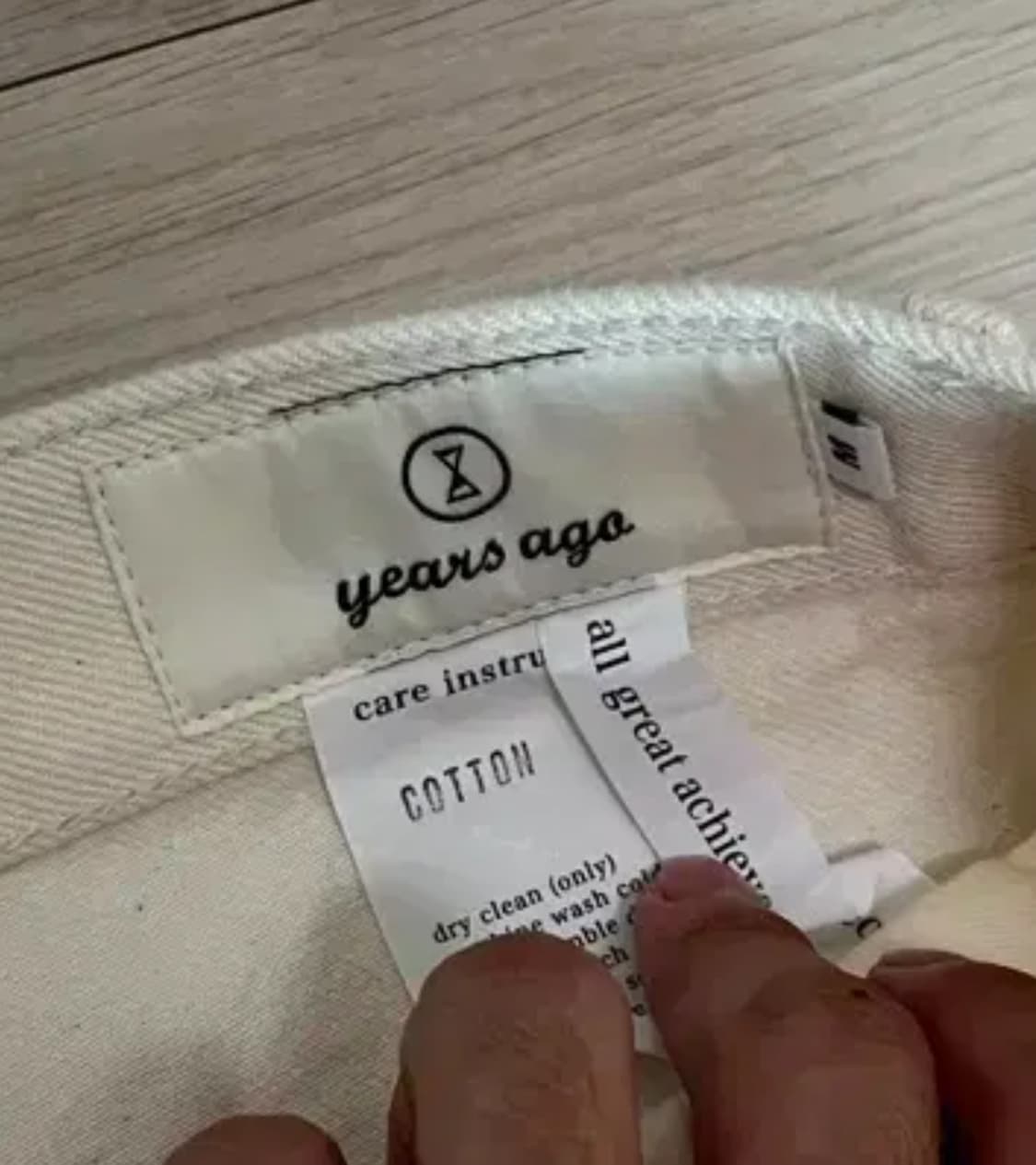 이얼즈어고 플로리스데님 와이드핏 에크루 M 상품이미지4