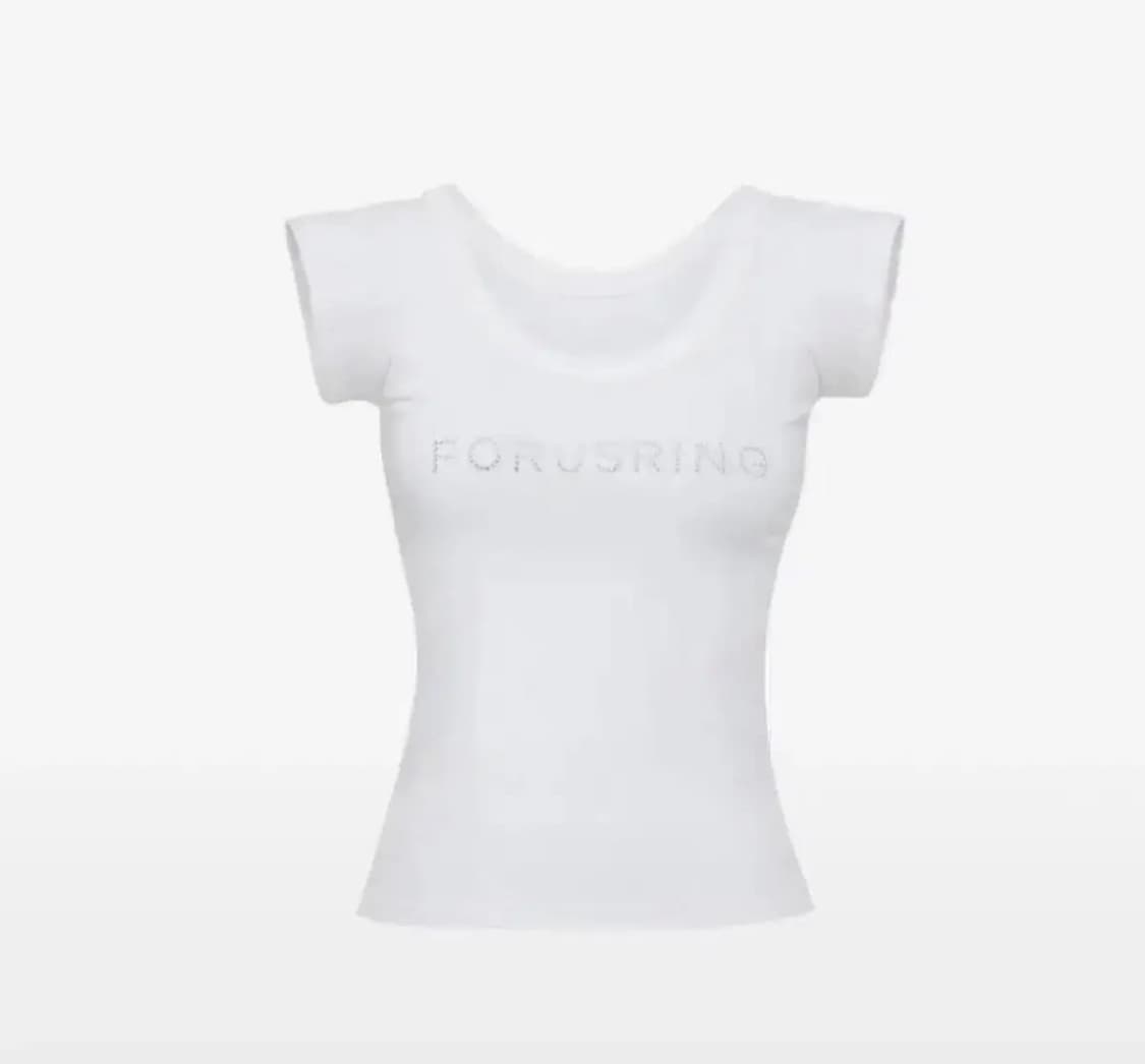 포어링 비쥬얼 로고티 화이트 상품이미지1