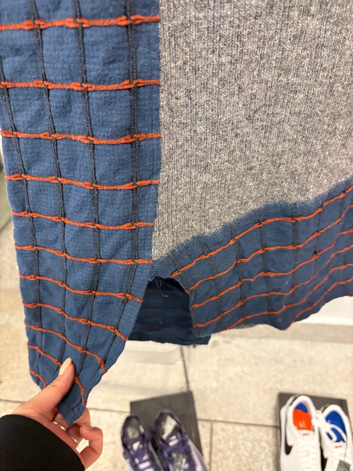 Clutch check knit skirt 상품이미지3