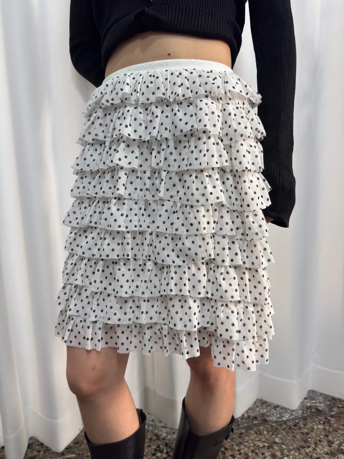 dot layered sha skirt 상품이미지1