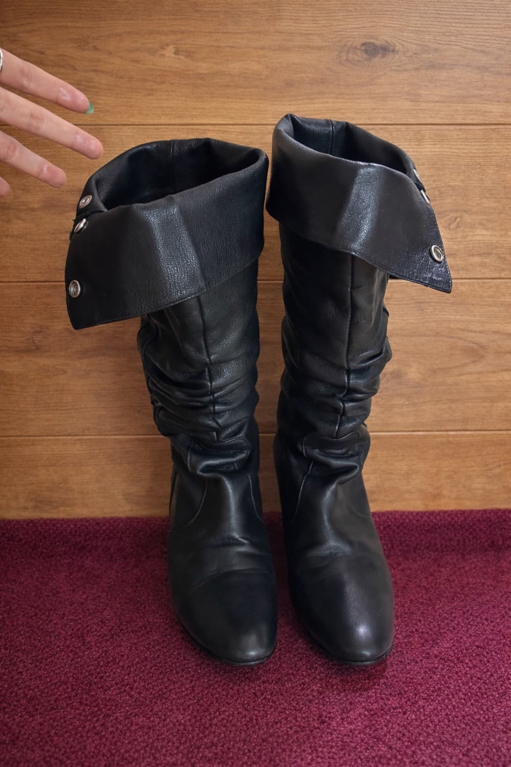2000s Messe 양가죽 슬라우치 부츠 상품이미지4