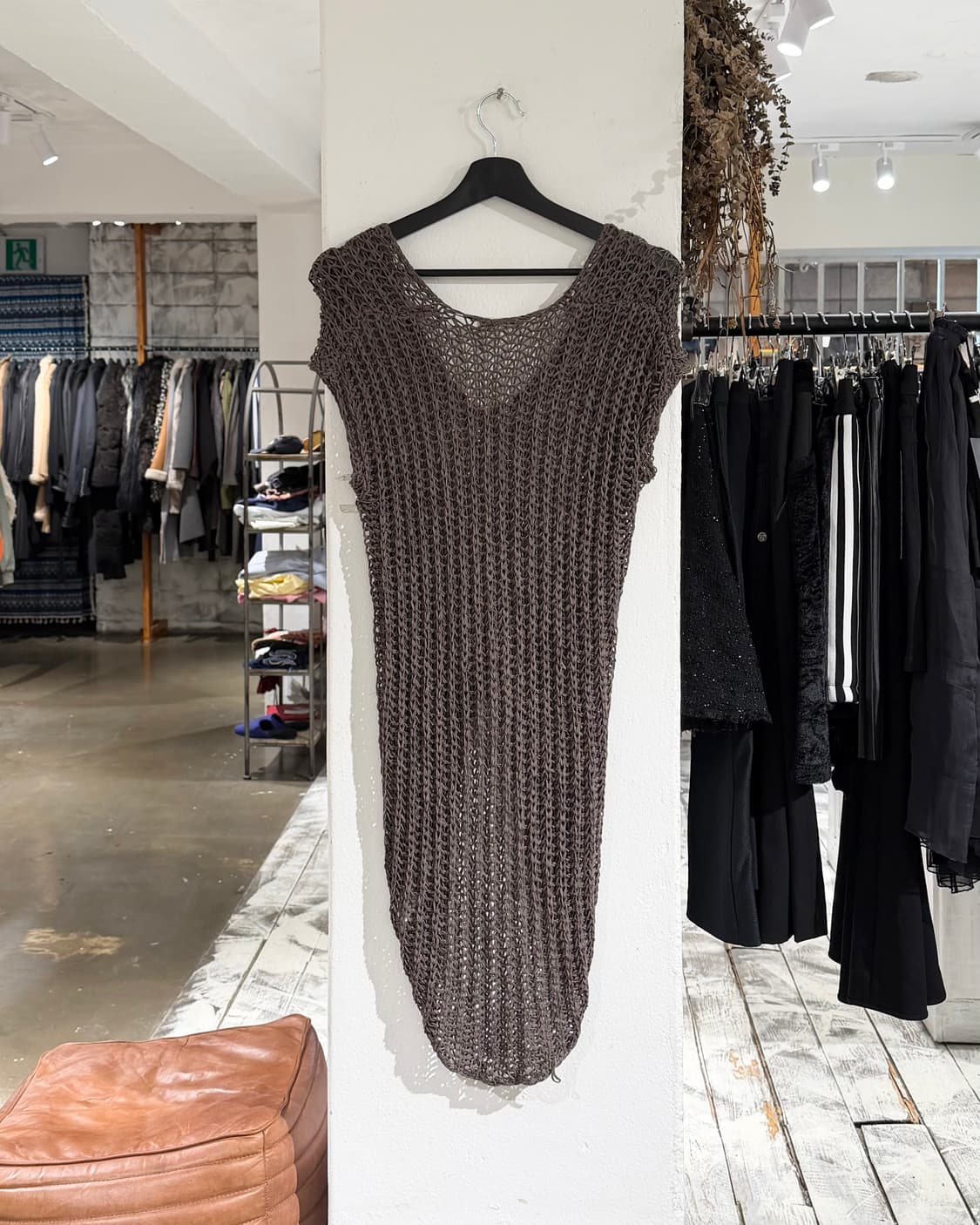 헬무트랭 브라운 크로셰 니티드 슬리브리스  상품이미지6