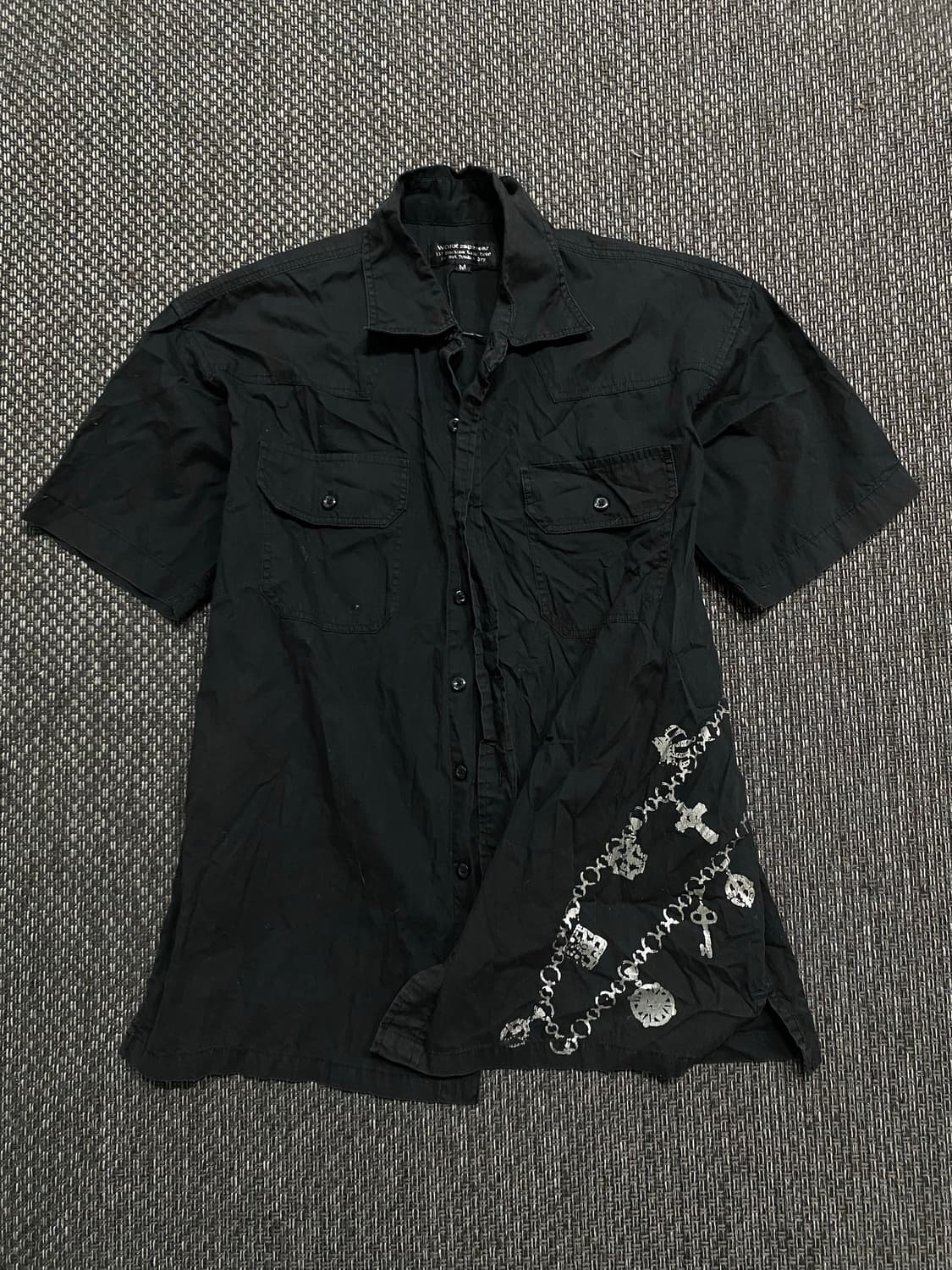 [Work Zapatear]Chain&Key Print Y2K Blac 상품이미지1